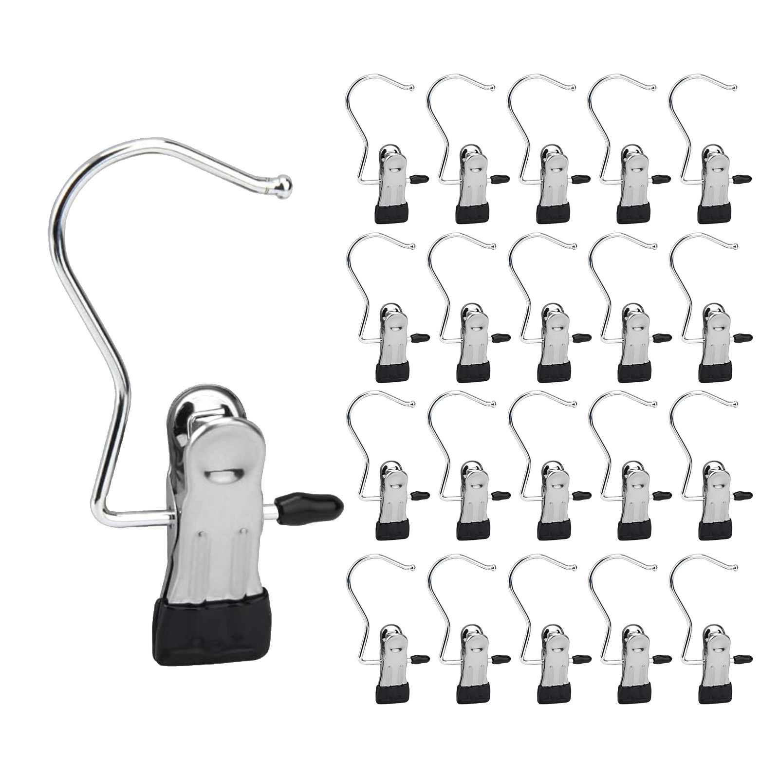 20-Piece Set Of Laundry Hooks And Boat Clips - 20-Piece Set Of Practical Laundry Clips And Party Accessories