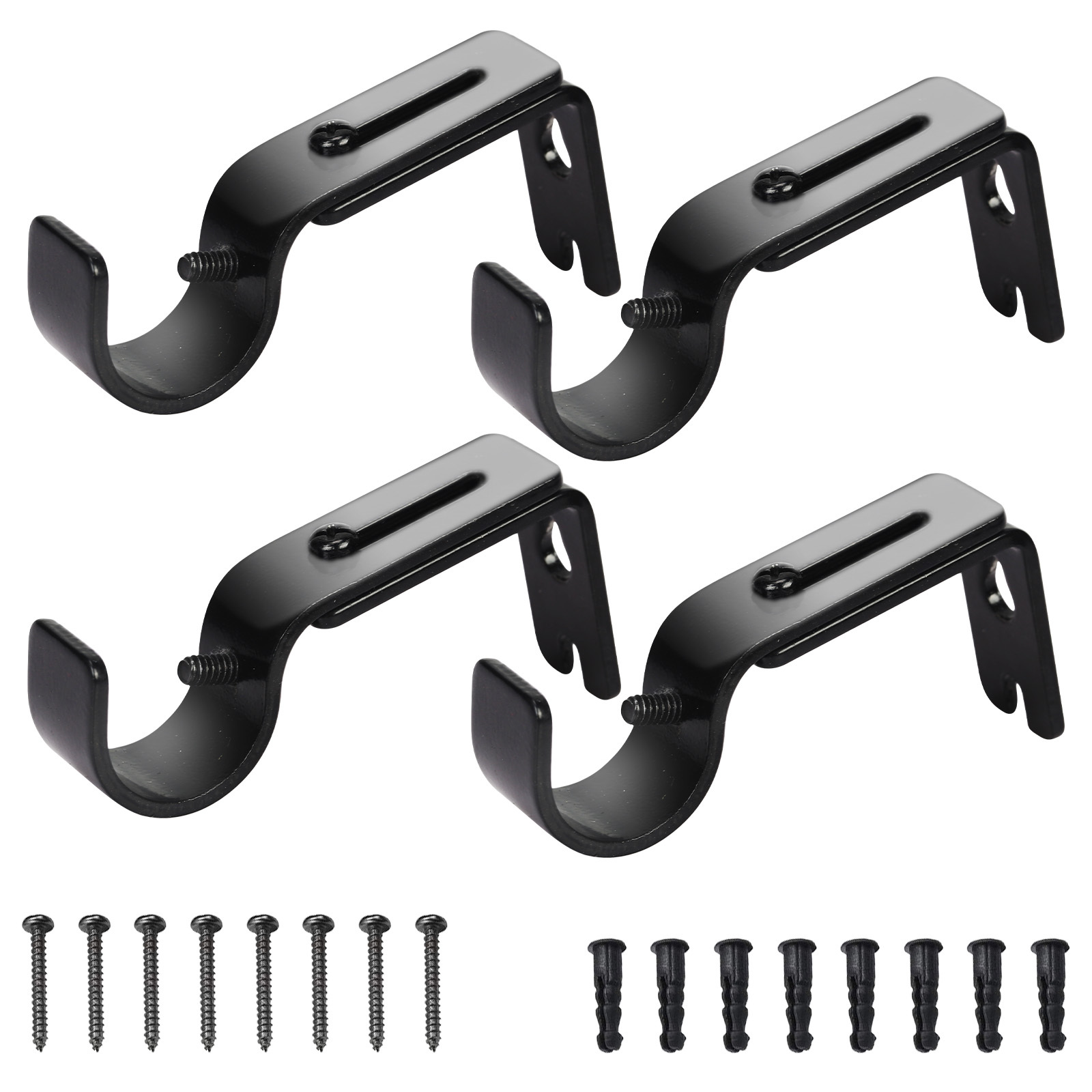 4-piece Curtain Rod Mounting Set For Reliable Curtain Installation – Party Supplies