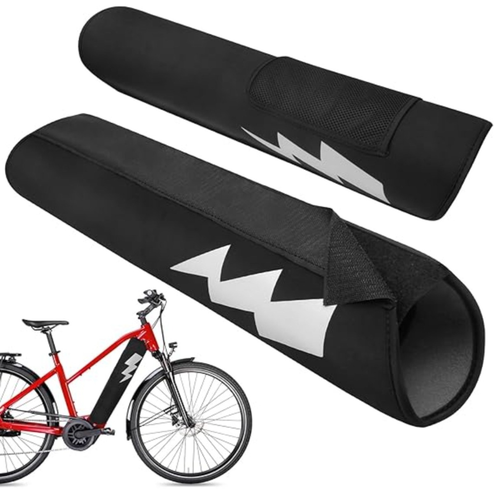 E-Bike Battery Protective Cover, 28–40 Cm Frame Circumference; E-Bike Battery Protective Cover For Range, Universal Fit; Bike Cover For Integrated E-Bike Accessories