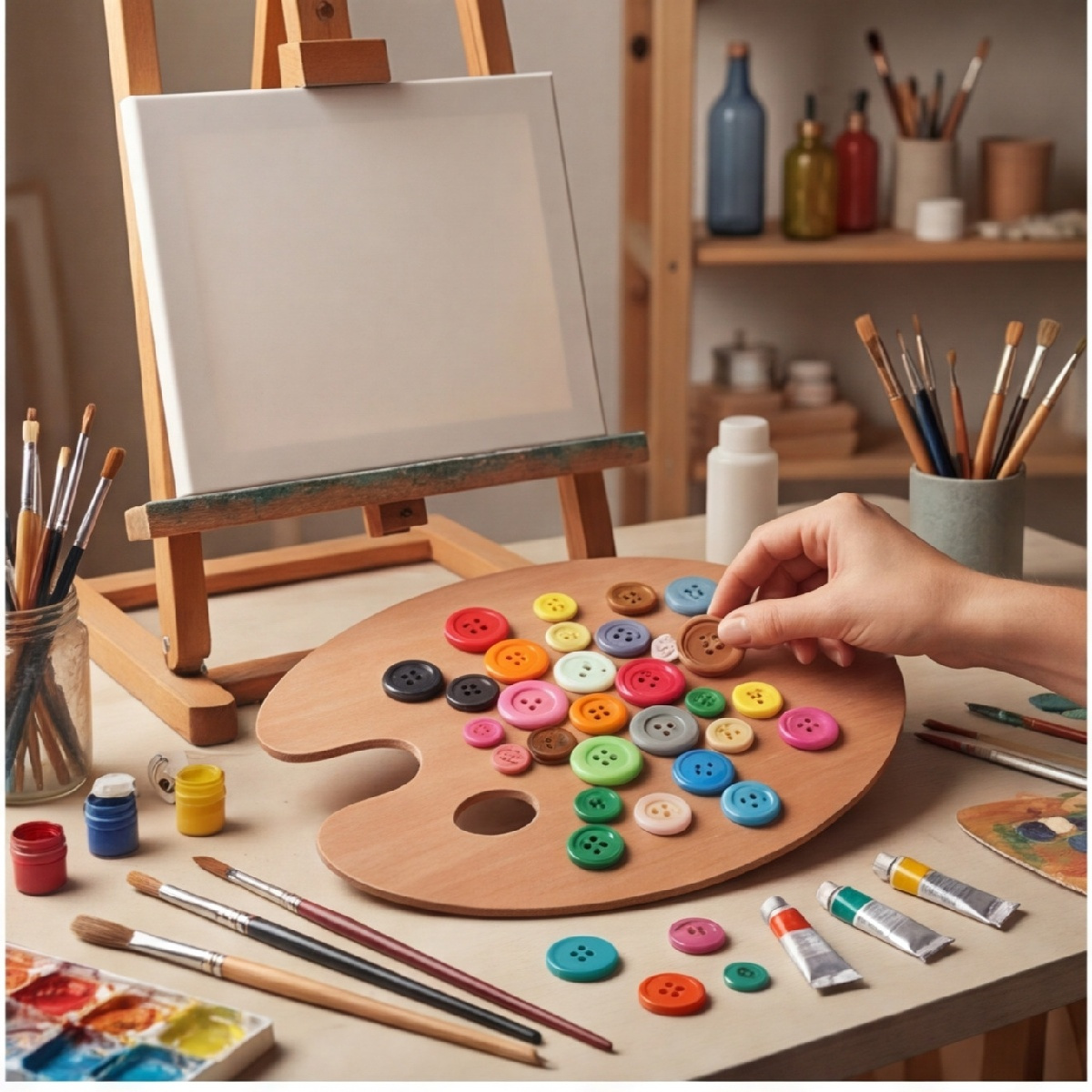 Assorted Buttons, 600-Piece Set: Multicolored Resin Buttons In Various Sizes For DIY Crafts And Party Supplies