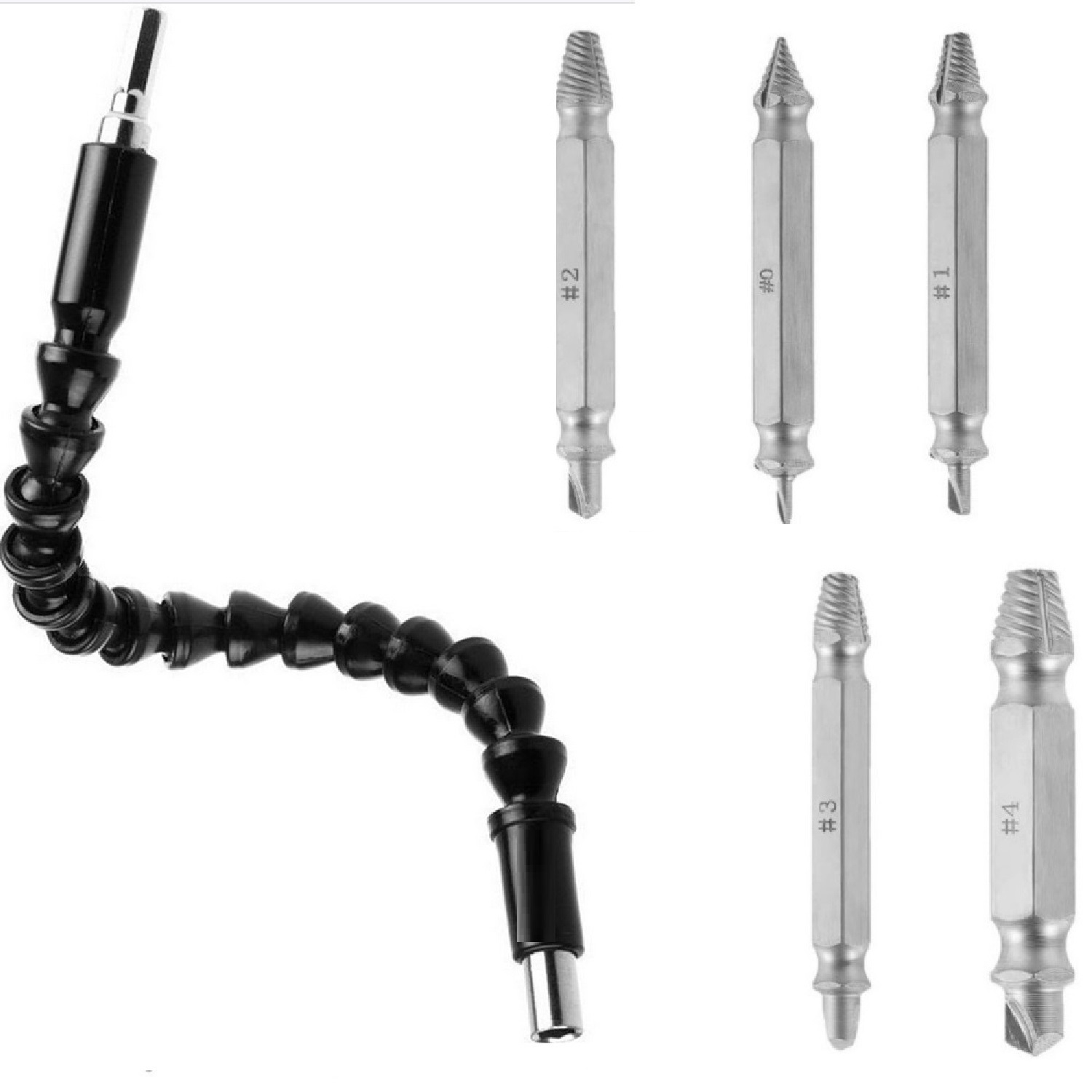 Main product image of Screw Extractor Kit with Flexible Extension Drill Bit for Damaged Screws