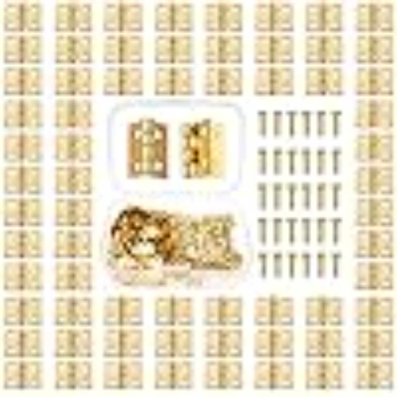 Main product image of 100 Miniature Brass Hinges, Piano-Style, with 400 Screws