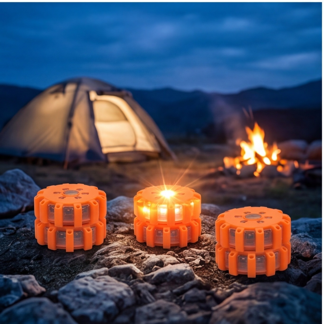 Main product image of Set of 3 Warning Lights with Yellow Carrying Case