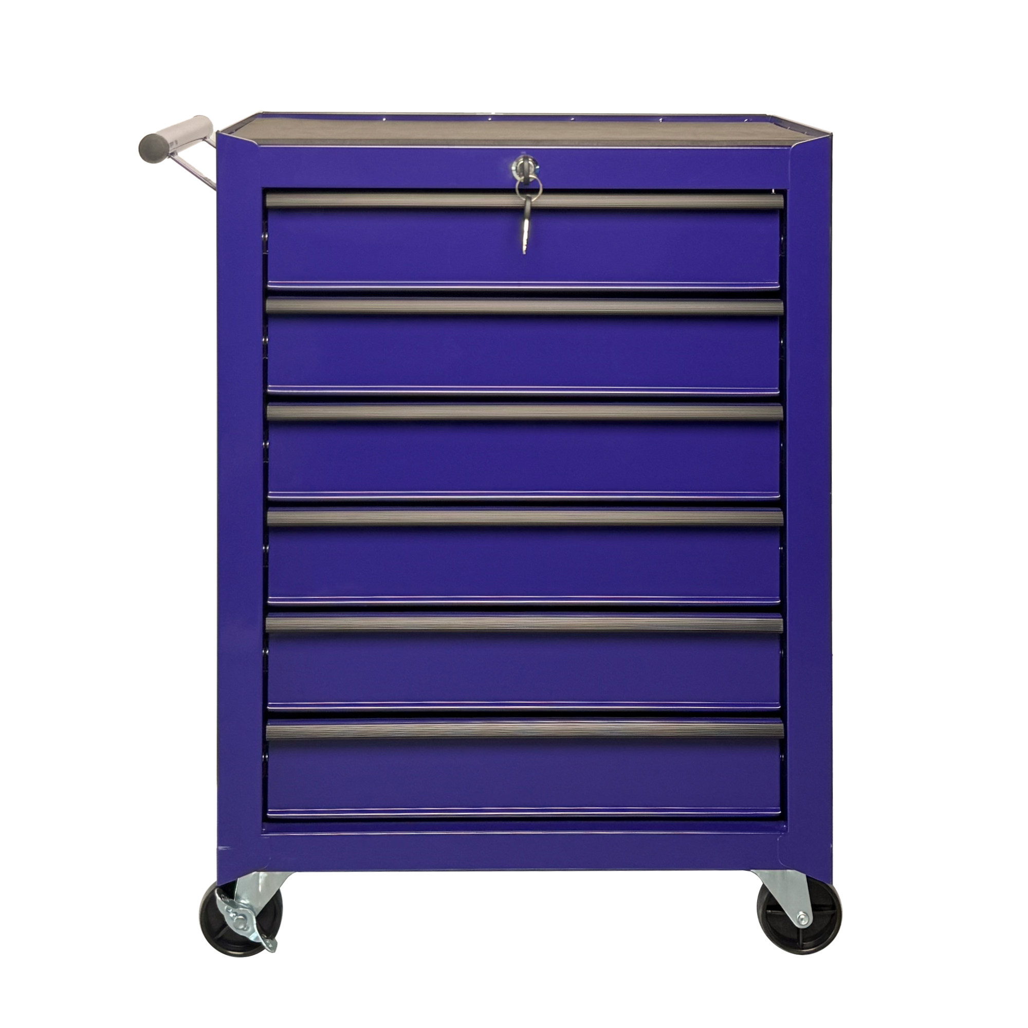 Rolling Metal Tool Chest with 6 Drawers, 20" 6-Drawer Tool Chest Cabinet with Ball Bearing Drawer Slides, Steel Tool Storage Box Organizer  -PURPLE