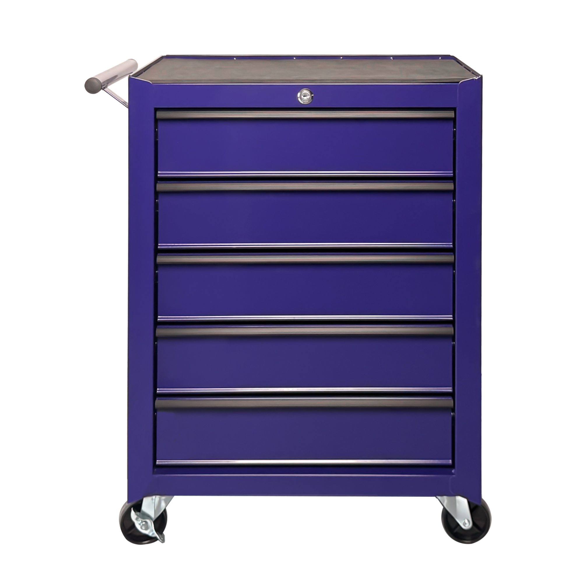 Rolling Metal Tool Chest with 5 Drawers, 20" 5-Drawer Tool Chest Cabinet with Ball Bearing Drawer Slides, Steel Tool Storage Box Organizer -PURPLE