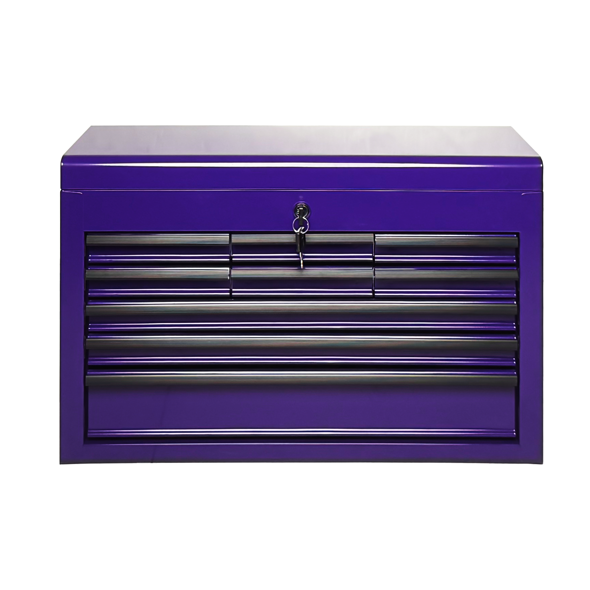 Heavy Duty Metal Tool Box, 24-inch, Portable Metal Tool Box with 9 Drawers, Small Tool Chest with EVA Liners, Ball Bearing Slide Drawers Locking & Powder Coated Finish, Multi-Function Tool Organizer