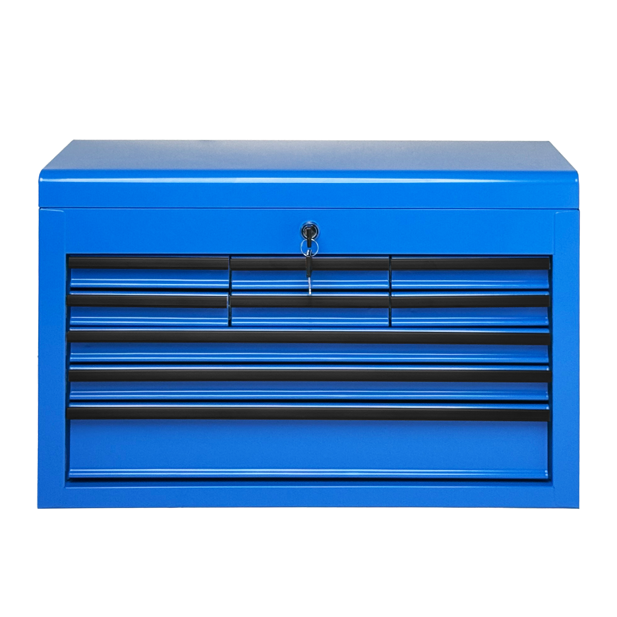 Heavy Duty Metal Tool Box, 24-inch, Portable Metal Tool Box with 9 Drawers, Small Tool Chest with EVA Liners, Ball Bearing Slide Drawers Locking & Powder Coated Finish, Multi-Function Tool Organizer