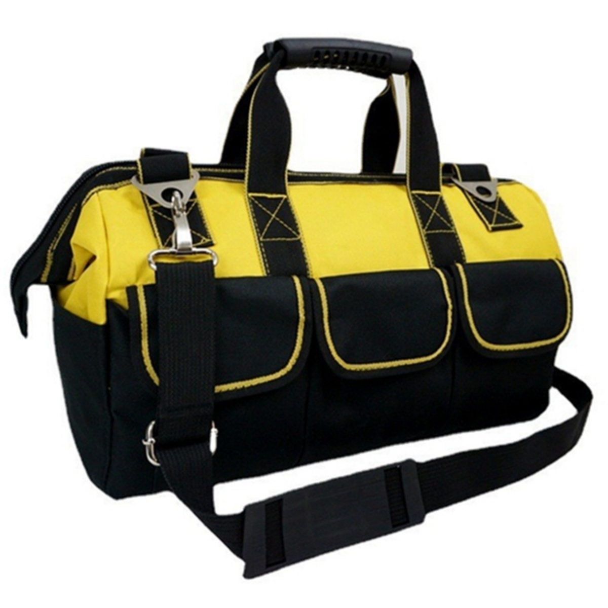 20in Multifunctional Tool Bag Heavy Duty Hard Base Storage Case W Shoulder Strap