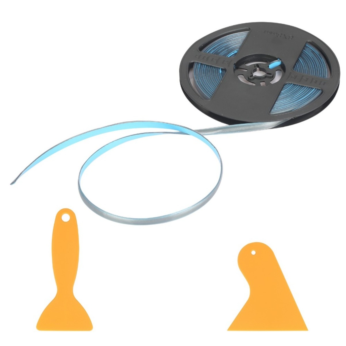 Main product image of Silver Self-Adhesive Polyurethane Sealing Tape With 2 Squeegees For Bathtubs, Bathrooms, Toilets, And Kitchens 8mm X 6m