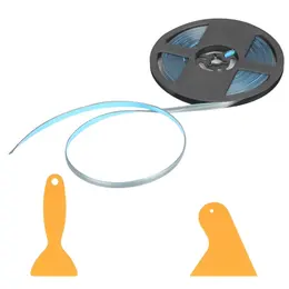 Product image of Polyurethane Sealing Tape, Self-Adhesive, Silver, 8mm x 6m, with 2 Squeegees
