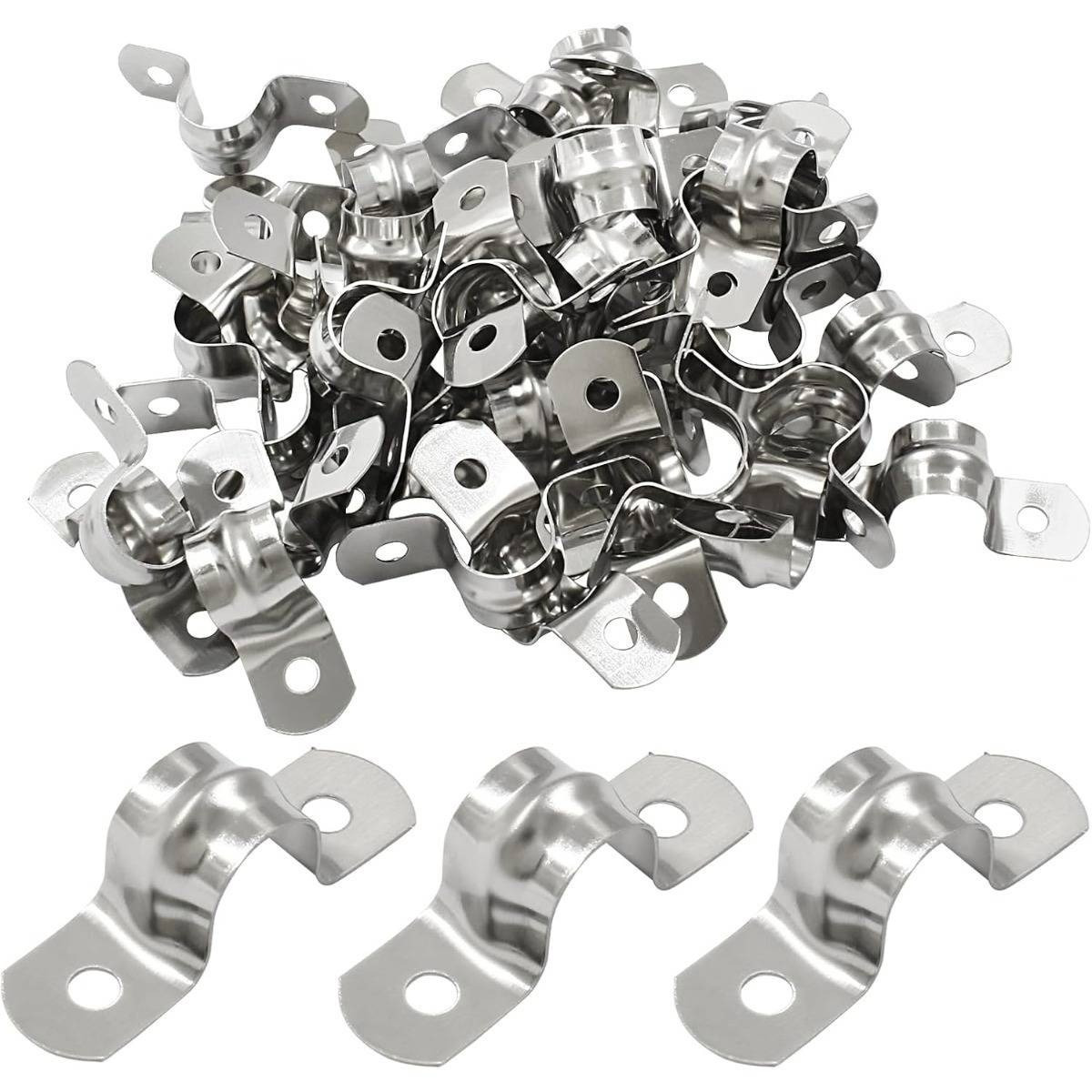 Main product image of 75 U-shaped Pipe Clamps, Versatile Plastic Cable Clamps For Cable Management, Practical Cable Holders For Walls And Ceilings, Universal Mounting Accessories—hand Tools