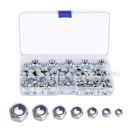 Product image of 202-Piece Stainless Steel Self-Locking Hex Nut Assortment, M3-M12