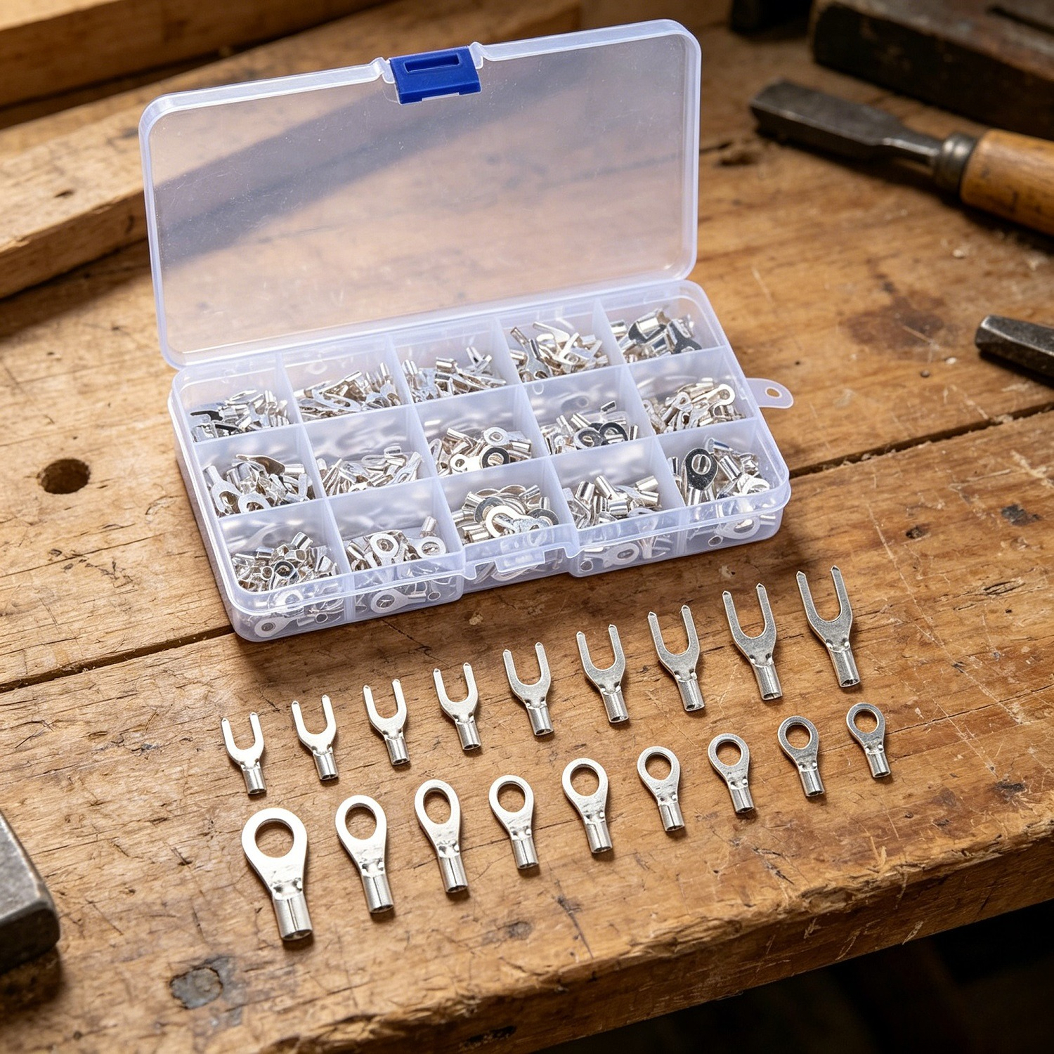 Main product image of 470 Copper Fork-Type Cable Terminals, 18 Sizes, for Electrical Installation