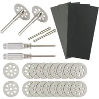 Product image of Cutting Disc Set: 20 Discs, 4 Mandrels, 4 Sandpaper Sheets