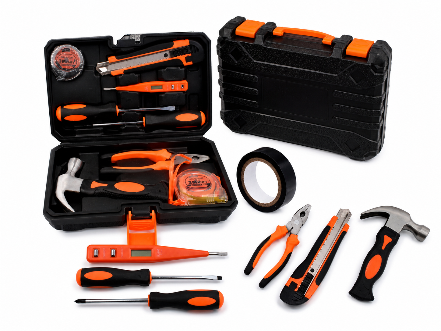 Main product image of General Purpose Tool Set with Screwdrivers, Pliers, Hammer, Tape