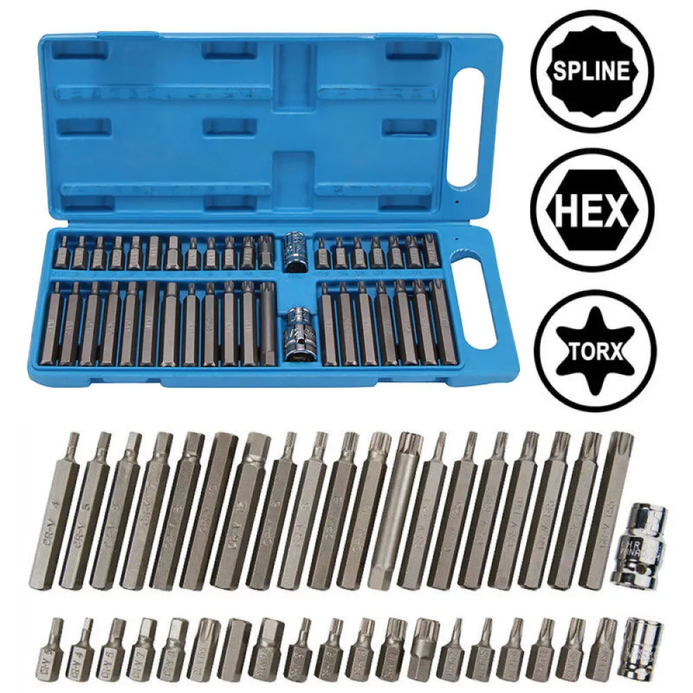 Main product image of 40-Piece Hex, Torx, and Spline Socket Bit Set, 1/2 and 3/8 in. Drive