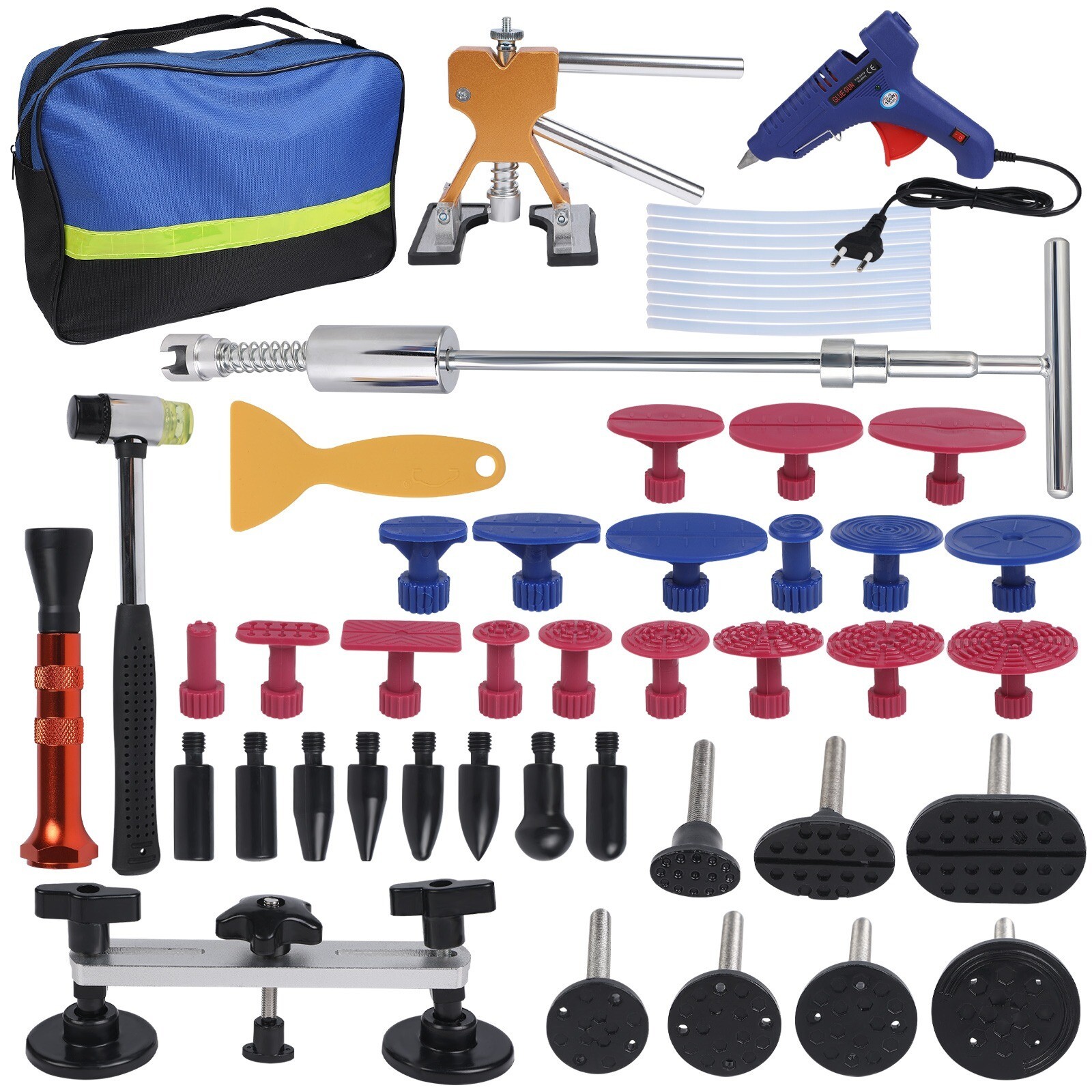 Main product image of Paintless Dent Repair Kit with Dent Puller Lifter, Hail Tabs, and Glue Gun