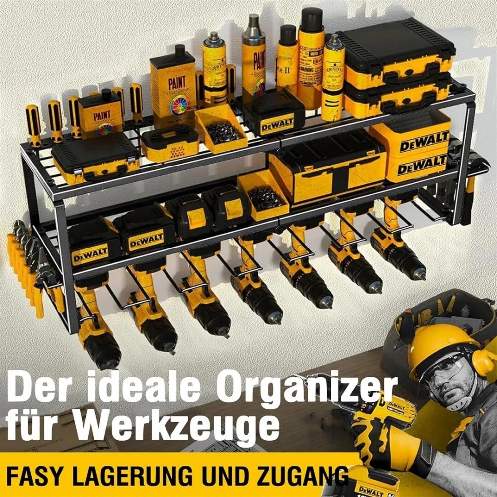 Main product image of Wall Mount Power Tool Storage Rack for Drills and Impact Drivers