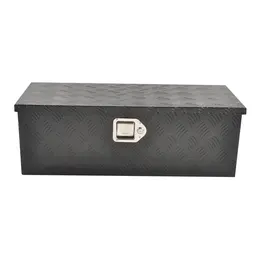 Product image of Black Aluminum Tool Storage Box for Pickup Truck Bed with Lock, MT018003