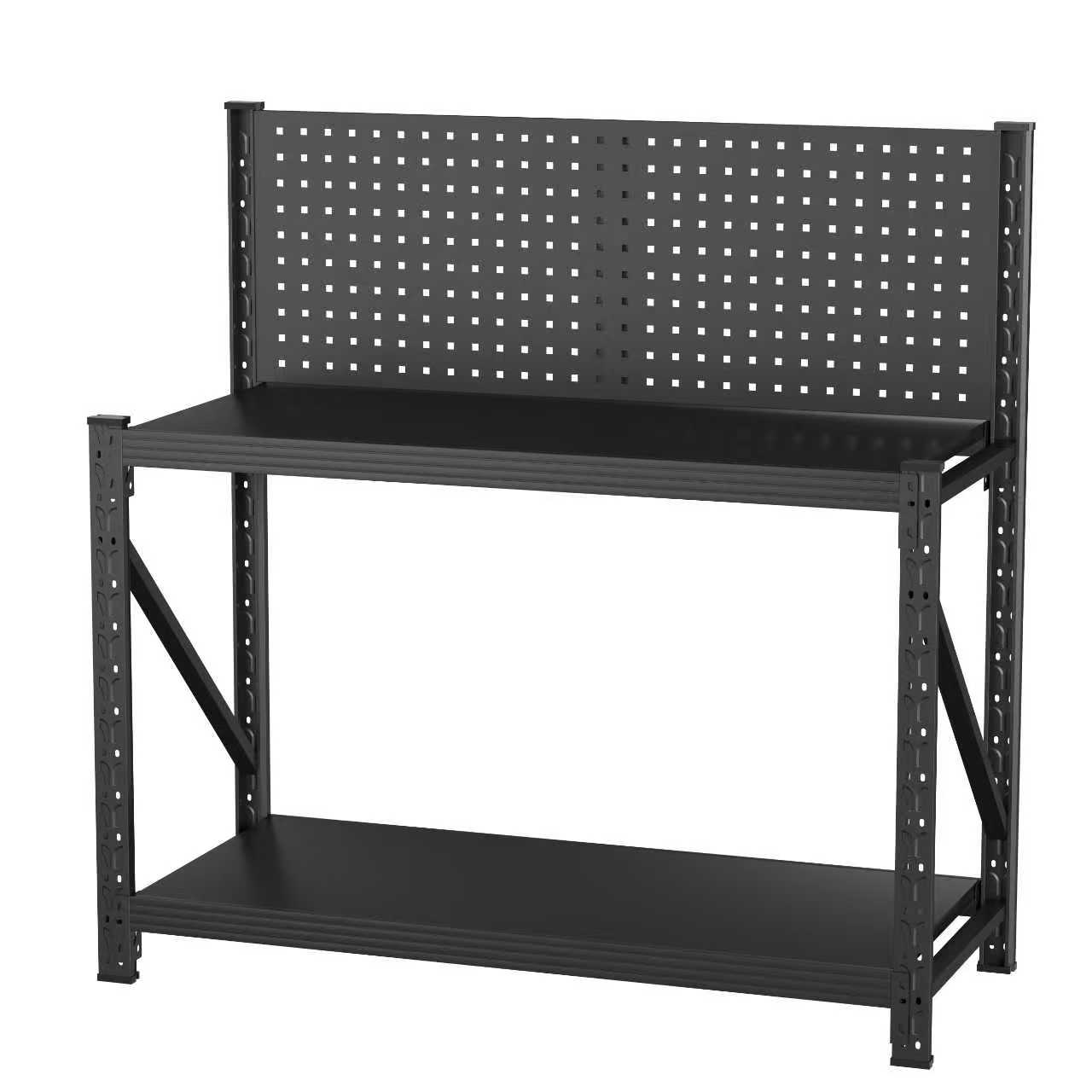Main product image of Temu only supports self pickup Work Bench with Pegboard,Heavy Duty 3000lbs Capacity Workbench with Wheels Adjustable Shelves,Tool Cart,Work Table for Garage Warehouse47.2"H*47.09"W*19"D