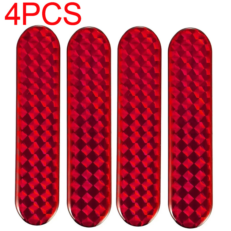 Main product image of 4PCS Reflective Safety Warning Strip Tape Car Door Bumper Red Reflector