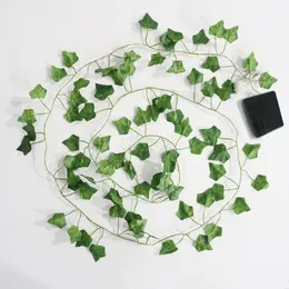 Artificial Simulated Leaves Copper Wire Lighting Chain Festival