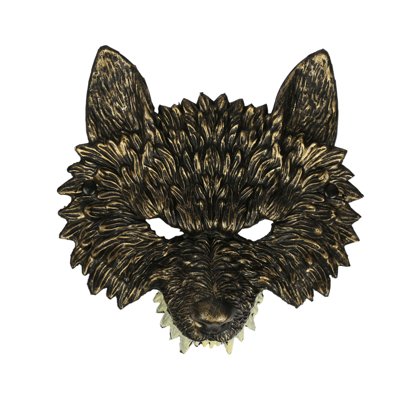 Golden Werewolf Mask - Eye-Catching Party Accessory With A Metallic Look