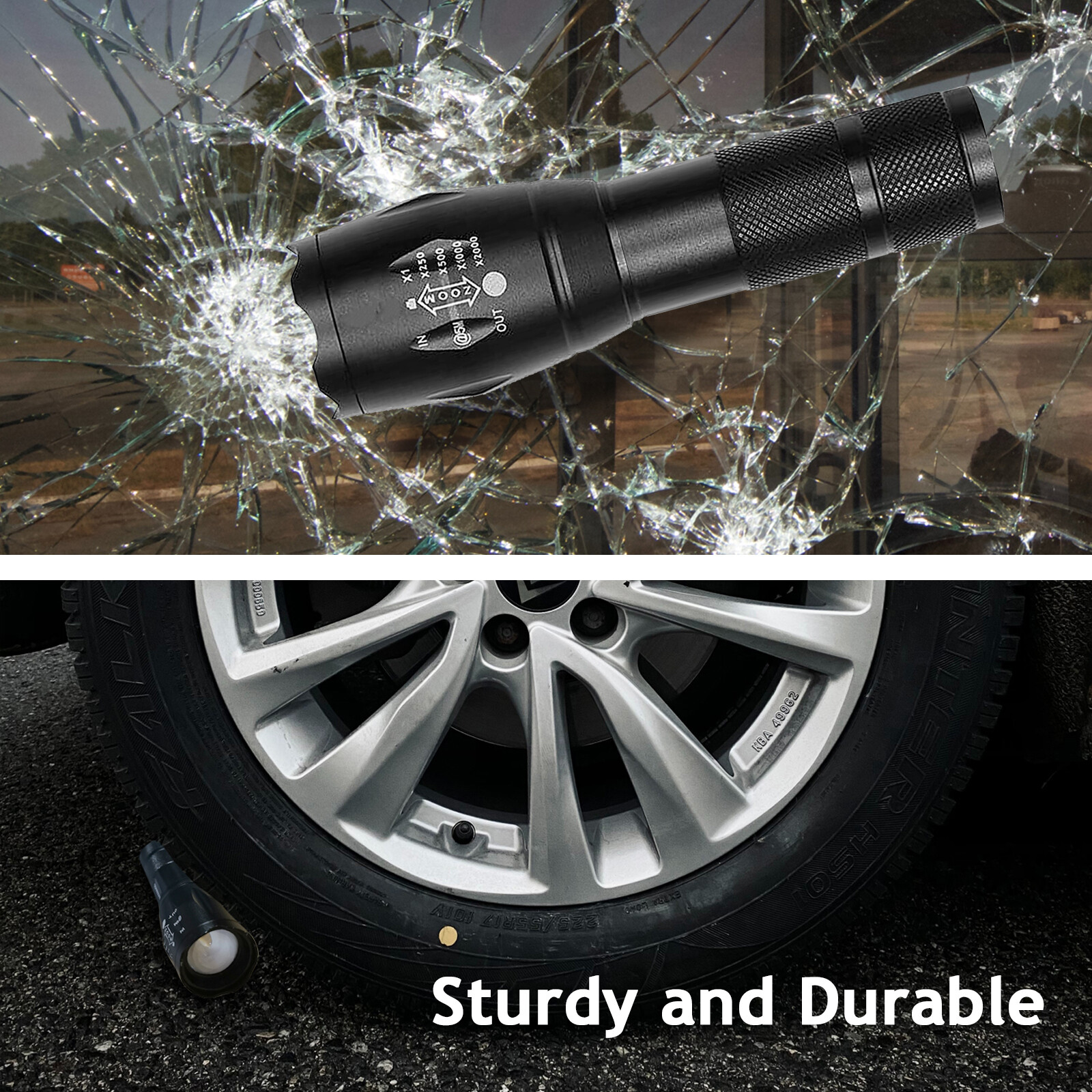 Main product image of 2-Pack Rechargeable Zoomable LED Flashlights