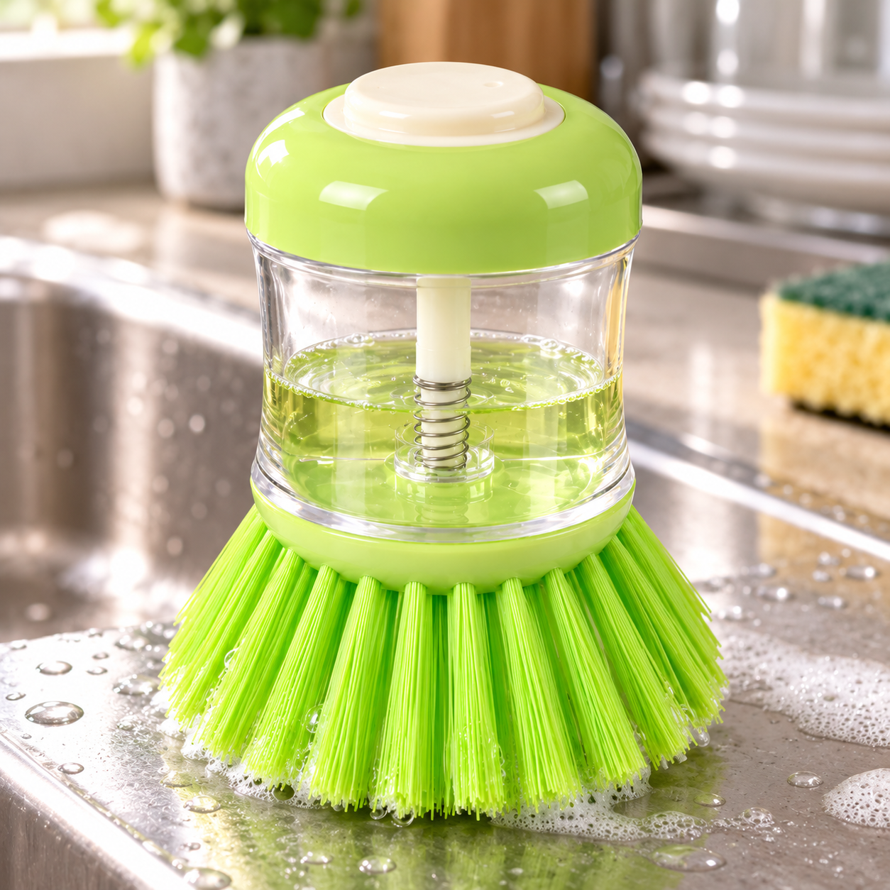 Main product image of Kitchen Cleaning Brush with Stand and Soap Dispenser