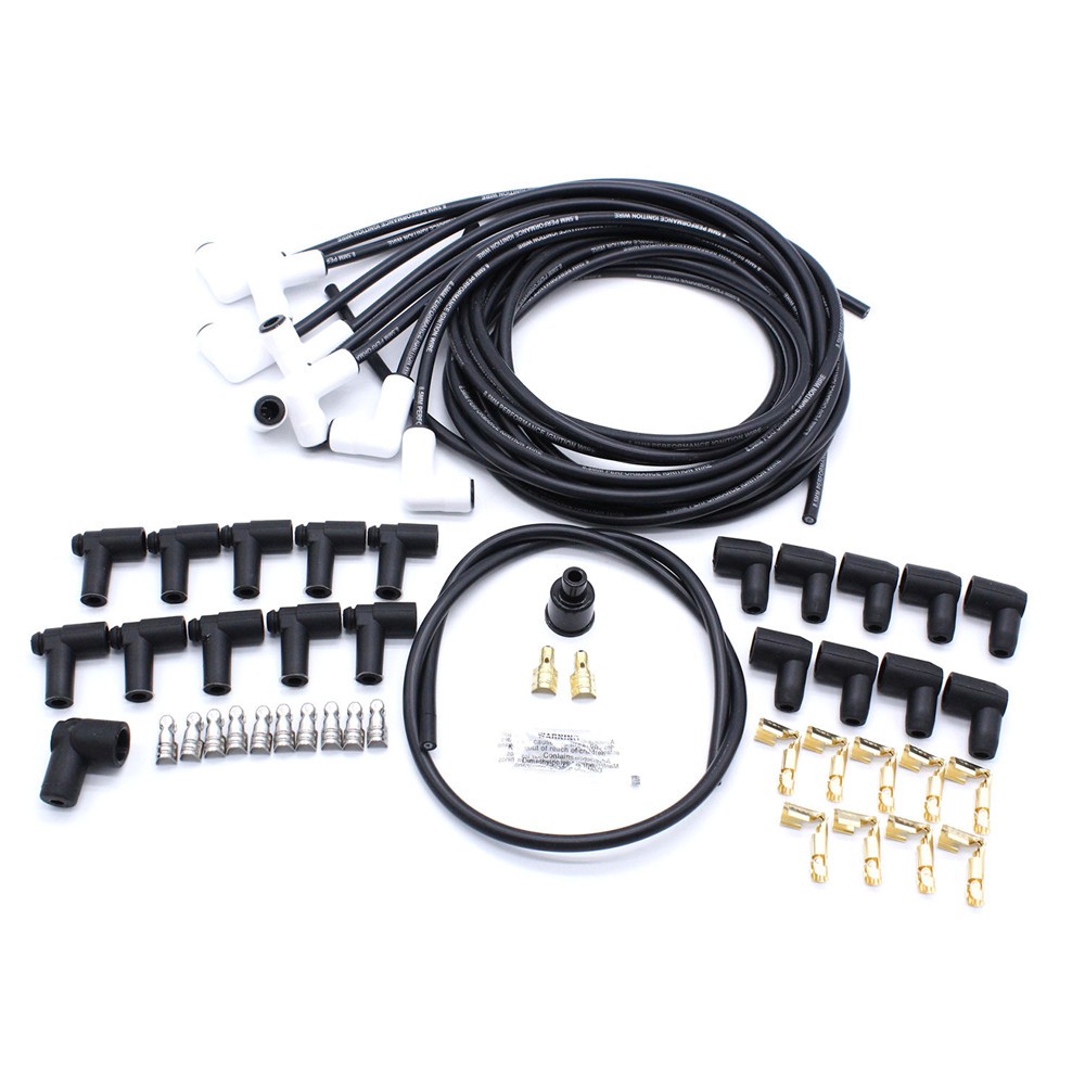 Main product image of 9001C Spark Plug Wire Set - Universal  90 Deg White Ceramic Boots