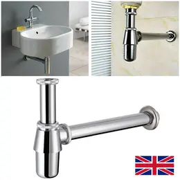 Chrome Bottle Trap Waste Bathroom Basin Sink Pipe K