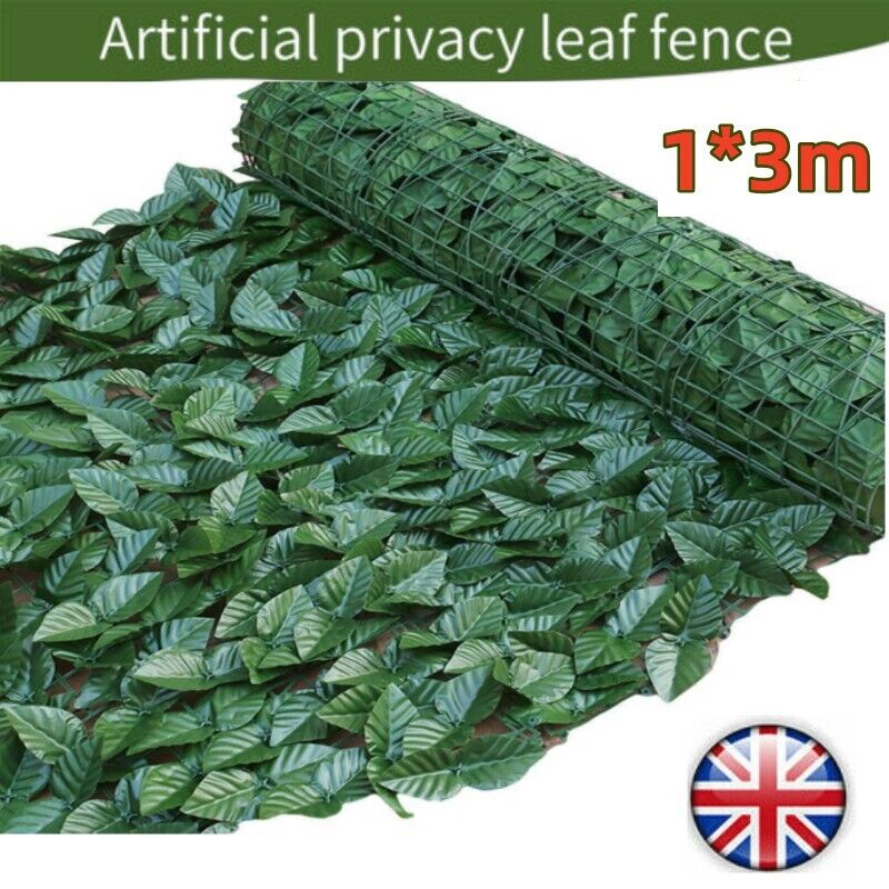 Artificial Hedge Fake Ivy Leaf Garden Fence Privacy Screening Roll Wall Panel