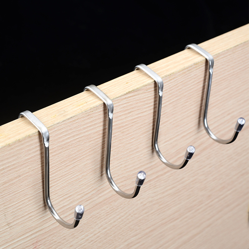 Double-head S-hook Stainless Steel S-shaped Hook, Solid Load-bearing Double-hook For Kitchen Storage And Storage, Bathroom Hook