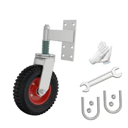 8 Inch Spring Loaded Gate Caster Heavy Duty Gate Wheel For Metal Gates Wooden Gates