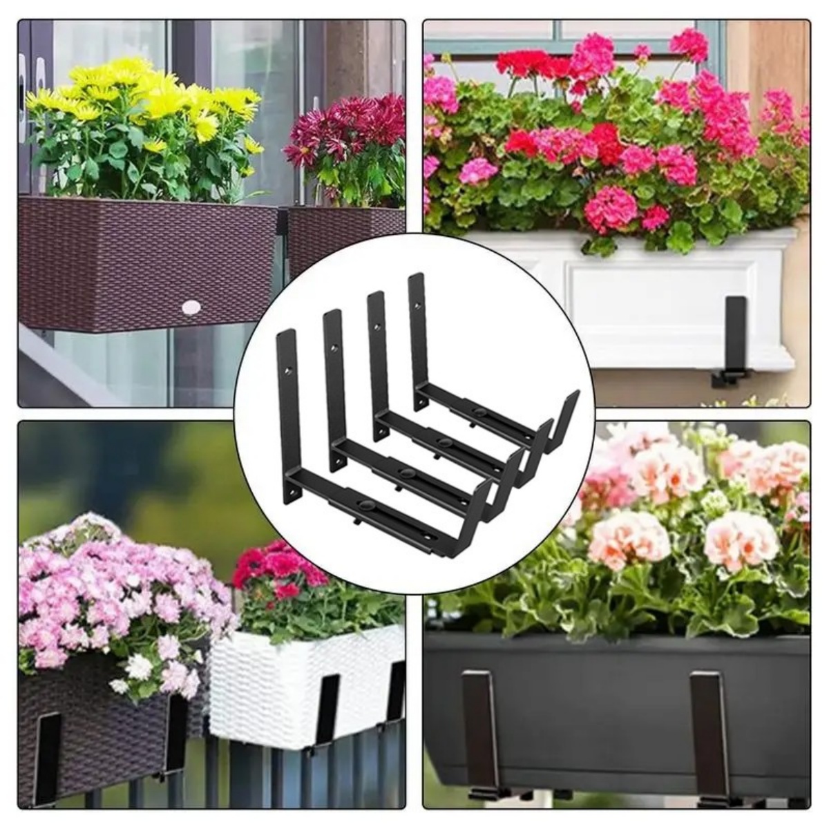 Main product image of 4-Pack Adjustable Universal Window Planter Box Brackets