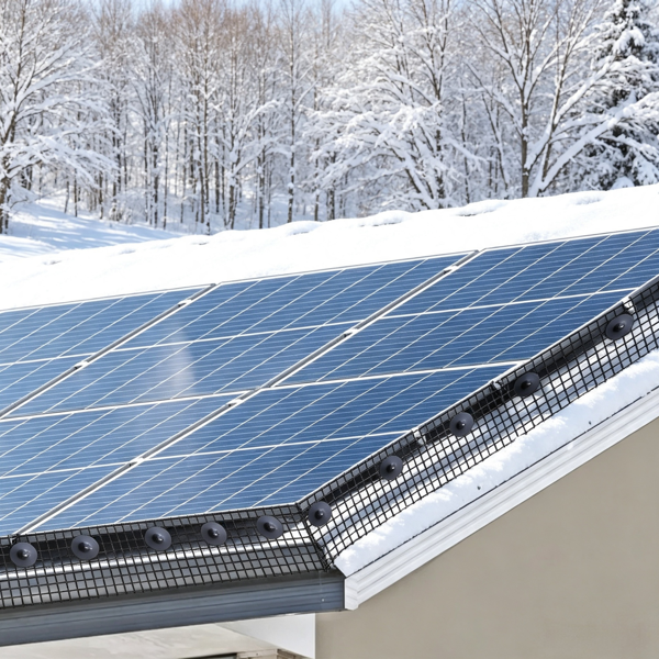 Main product image of 8in x 100ft Solar Panel Bird Guard Kit, PVC Coated Mesh & 100 Fasteners