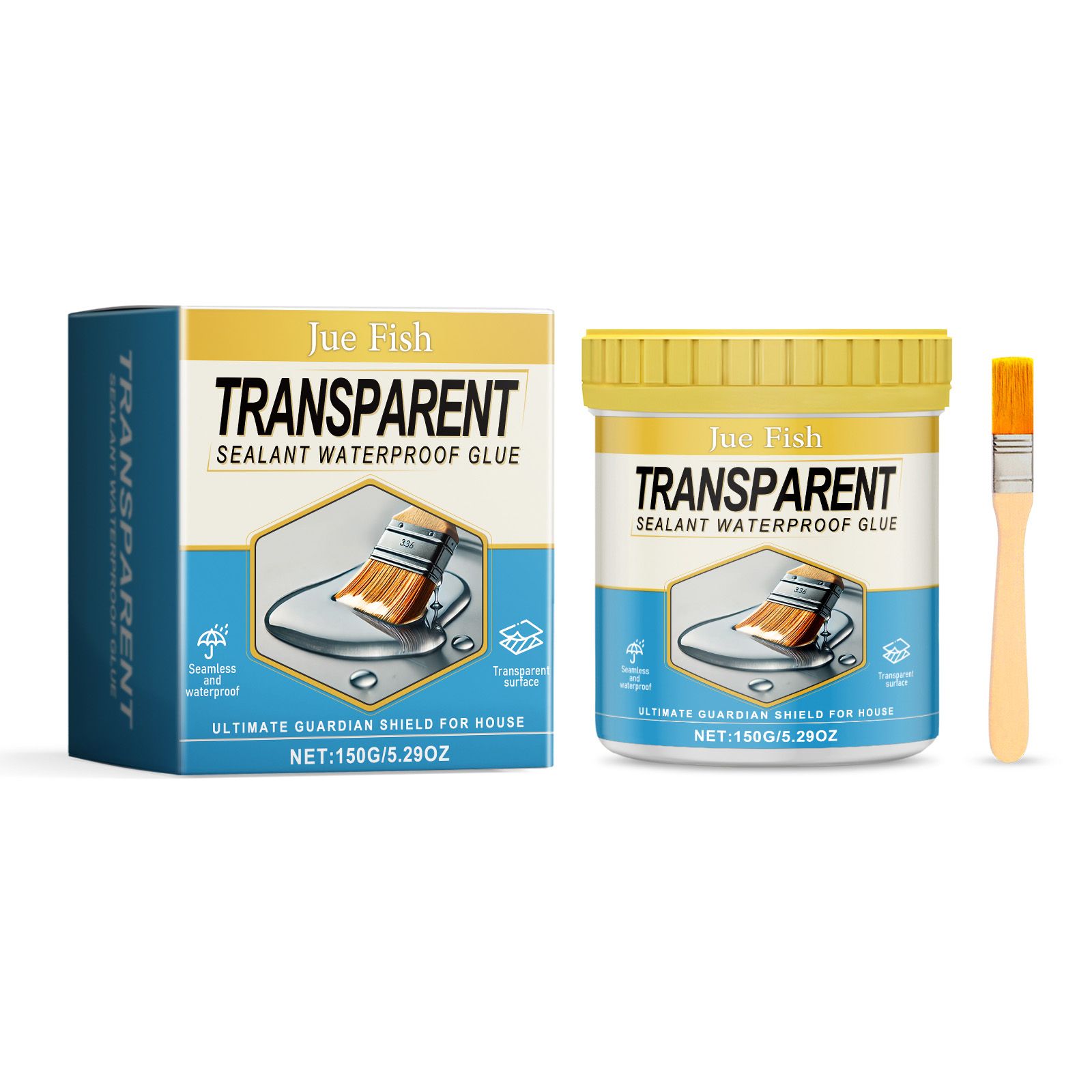 Main product image of JUE FISH Clear Waterproof Repair Sealant Kit, 1 Piece