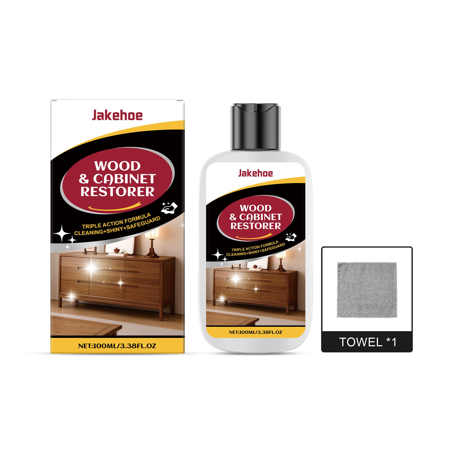 Main product image of JAKEHOE Wood and Cabinet Restorer Kit for Furniture Repair