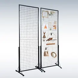 Product image of 67x24 Inch Gridwall Panels, 2-Pack, T-Base, Double-Sided