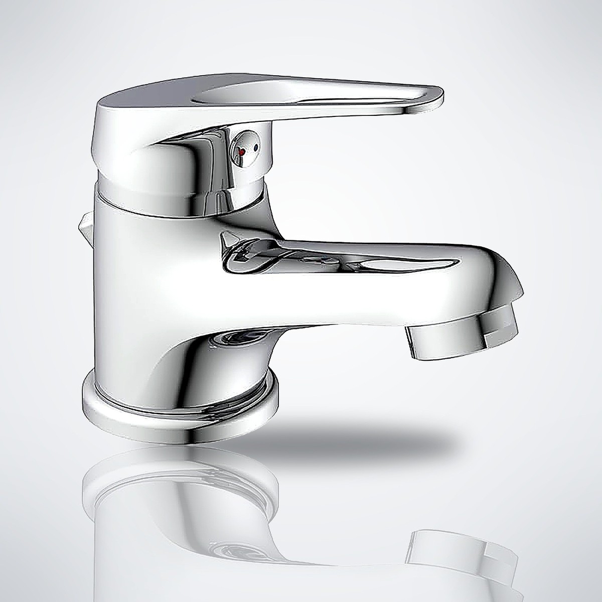 Main product image of Bathroom Basin Faucet Single Lever Mixer Tap Chrome With Waste Drain Set High Pressure