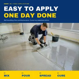 Product image of Suspended Colored Quartz Epoxy Floor Coating