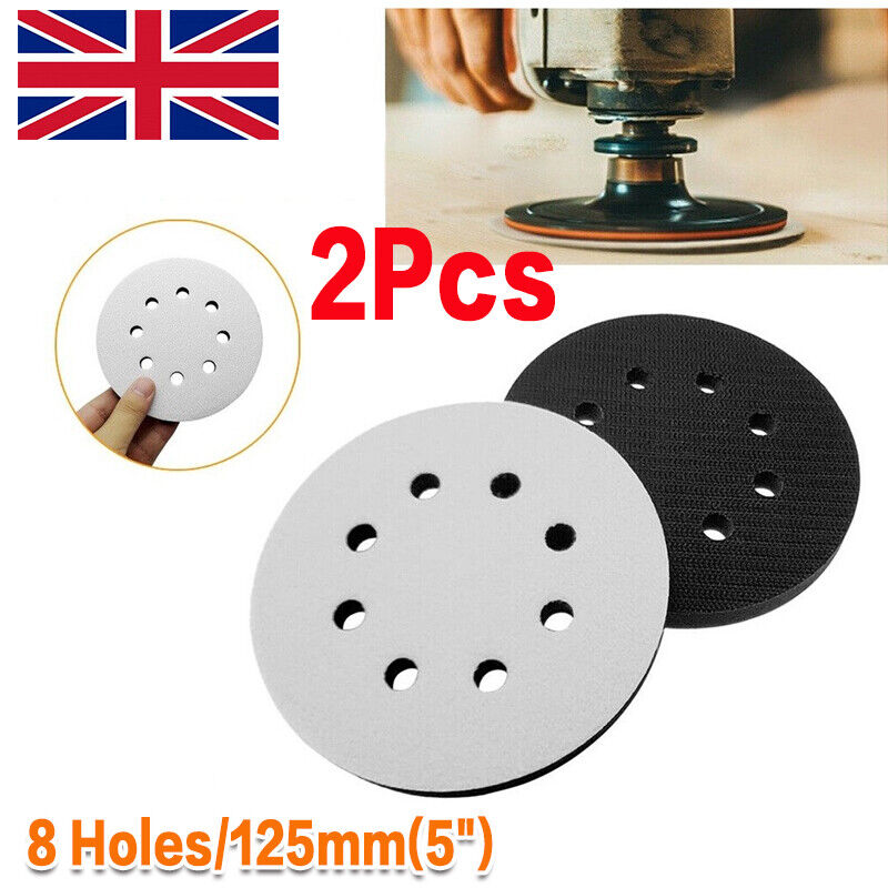 2Pcs 125mm 5inch Diameter Soft Buffer Sponge Interface Cushion Pad Sanding Pads
