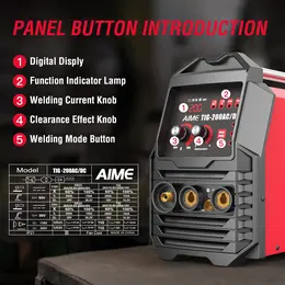200A ACDC Pulse TIG/MMA Welder, Dual Voltage, IGBT Inverter