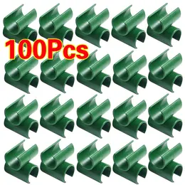 1o0Pcs Garden Bamboo Cane Flexi Balls Fruit Cage Netting Connectors Fixing Clips