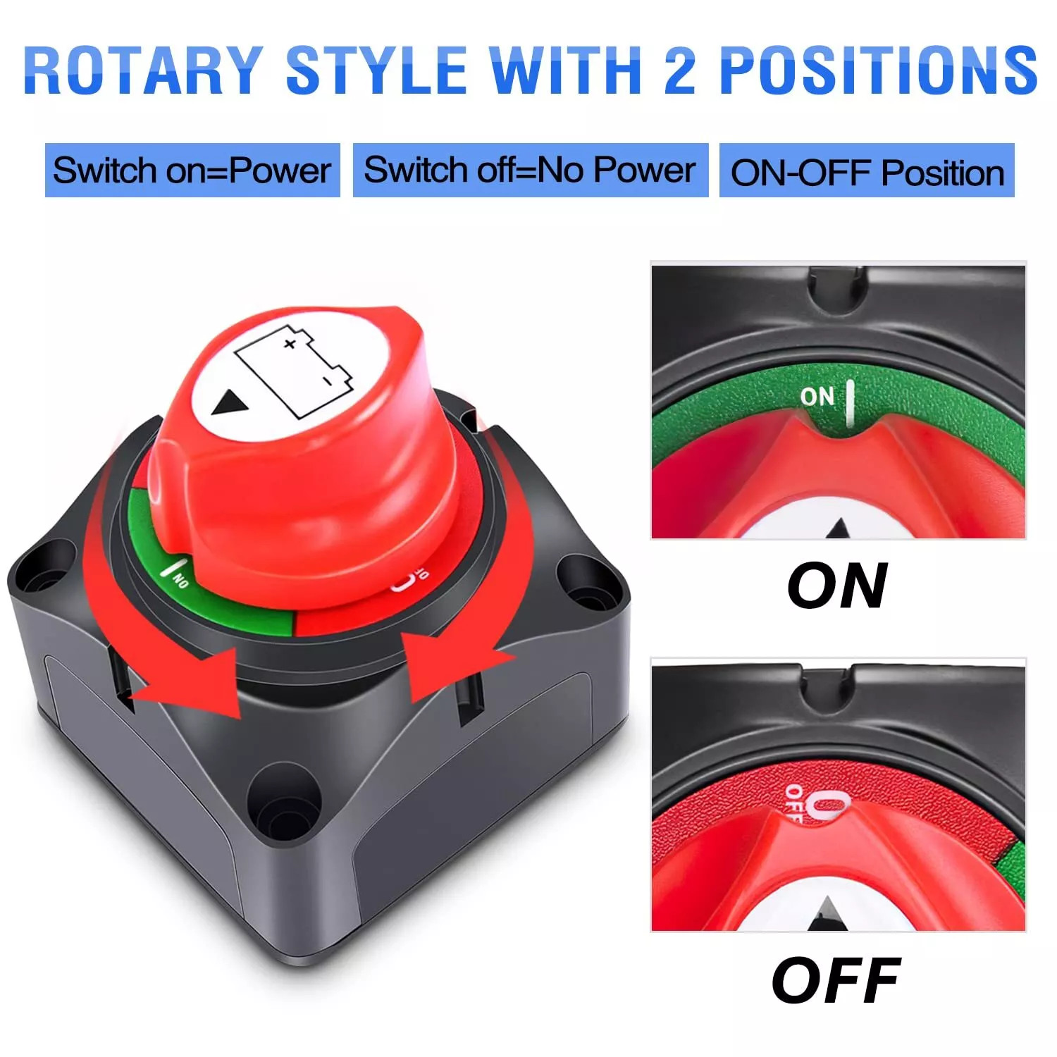 12V 600A Battery  Isolator Cut Off Kill Fit For Knob Marine Boat Camper UK