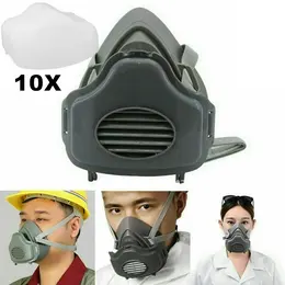 Product image of Reusable Half Face Respirator Mask for Woodworking, Painting, Welding