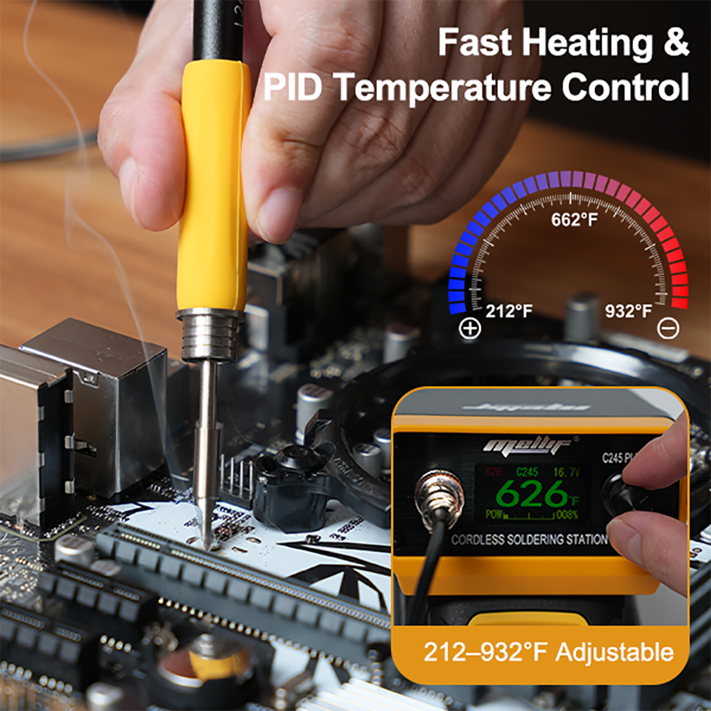 Main product image of Mellif Cordless Soldering Iron Station, 18V/20V, 150W