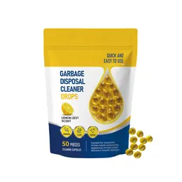 Product image of Garbage Disposal Cleaner Drops, 50 Count, Sodium Carbonate