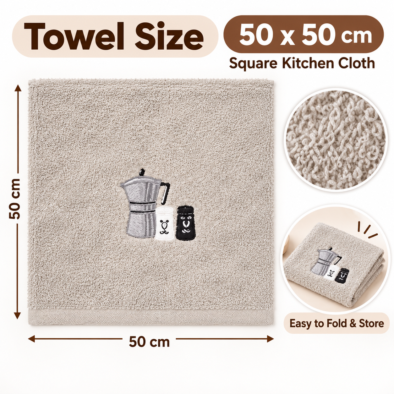 Main product image of Cloth Cotton Neutral 50x50cm