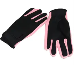 Outdoor wear-resistant gloves-black + pink-L size-diving material-1 pair